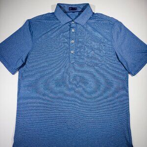 Stitch Men's Golf Winsor Striped Perfoamace Polo Shirt - Size Medium